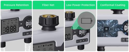 Agromato Drip Irrigation Controller – Automatic Watering System for Garden & Lawn, Programmable Sprinkler Timer for Precise Plant Irrigation (2-Zone Digital Timer)