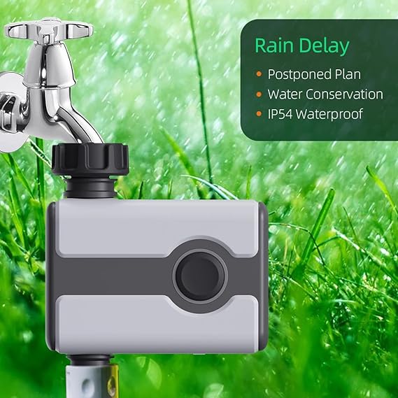 Agromato Drip Irrigation Controller – Automatic Watering System for Garden & Lawn, Programmable Sprinkler Timer for Precise Plant Irrigation (1-Zone Wi-Fi Smart Timer)