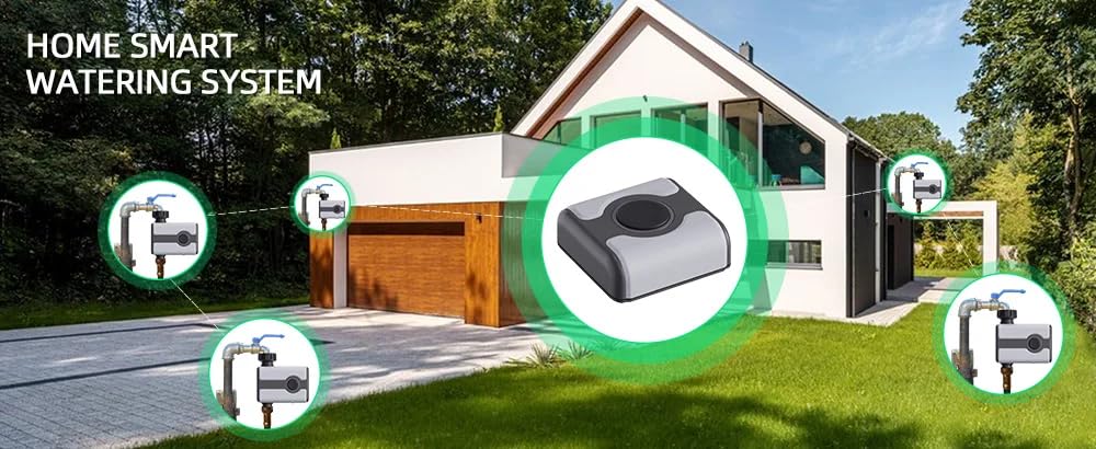 Agromato Drip Irrigation Controller – Automatic Watering System for Garden & Lawn, Programmable Sprinkler Timer for Precise Plant Irrigation (1-Zone Wi-Fi Smart Timer)