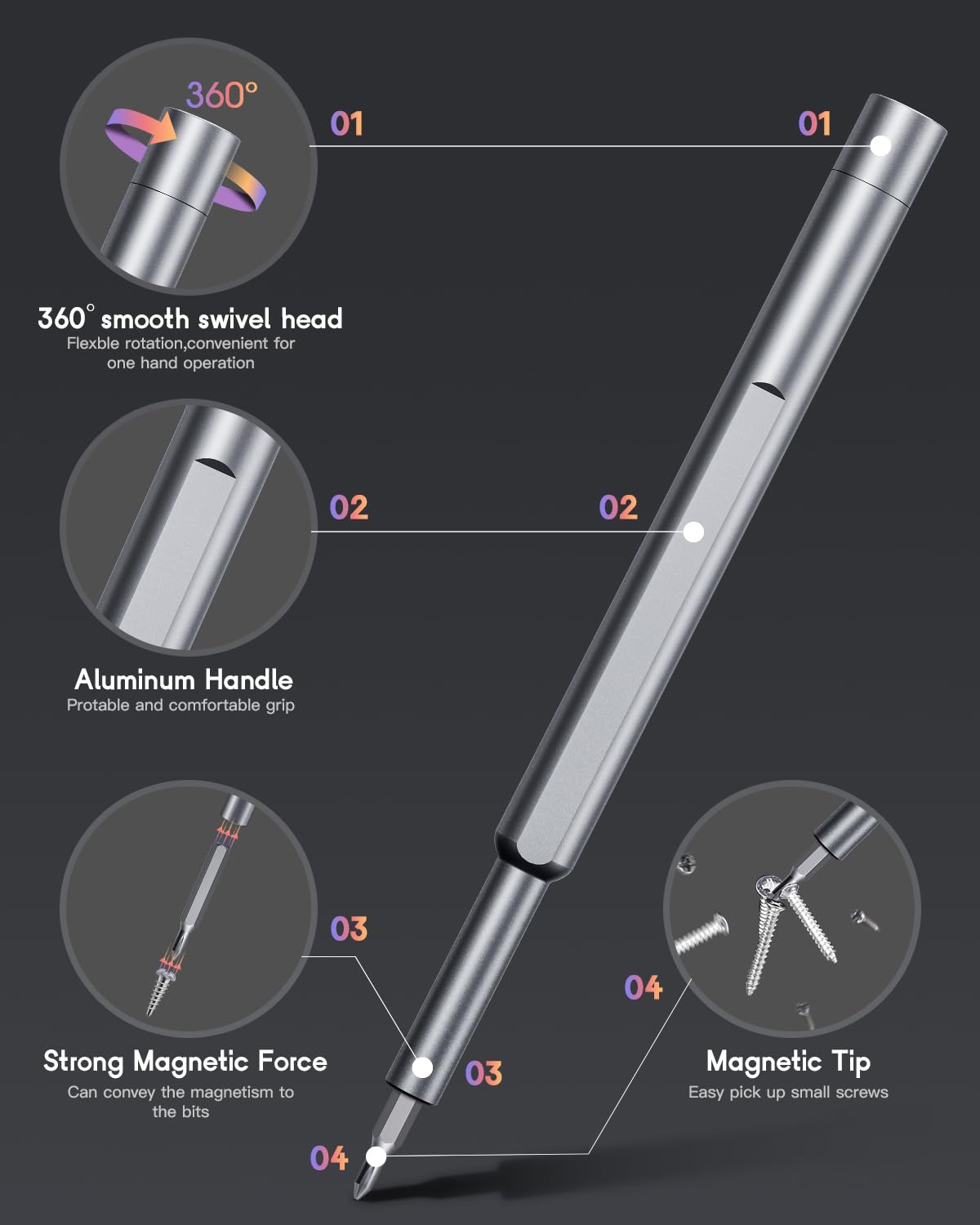 Kingsdun KS-2024 46pc precision toolkit weighs 260g measures 15.24 x 4.32 x 4.19cm