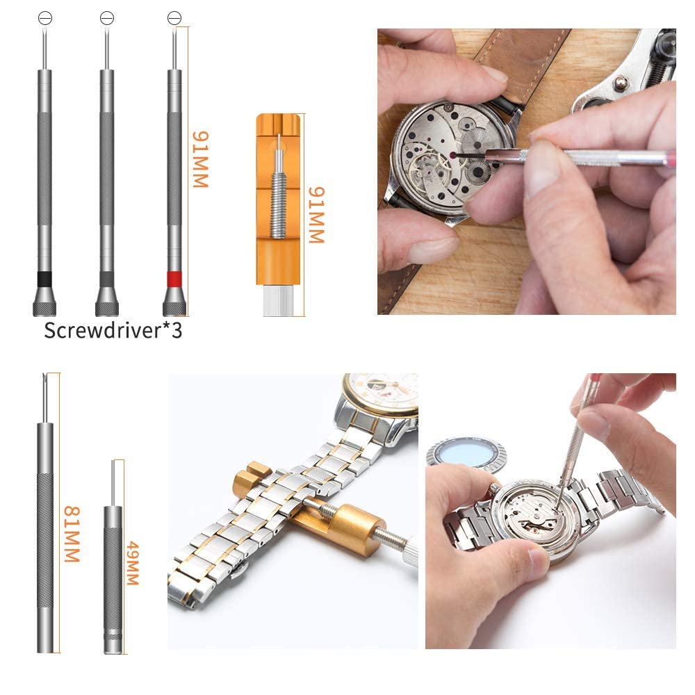 Kingsdun 168-piece watch repair set for DIY home watch servicing without visiting a repair shop