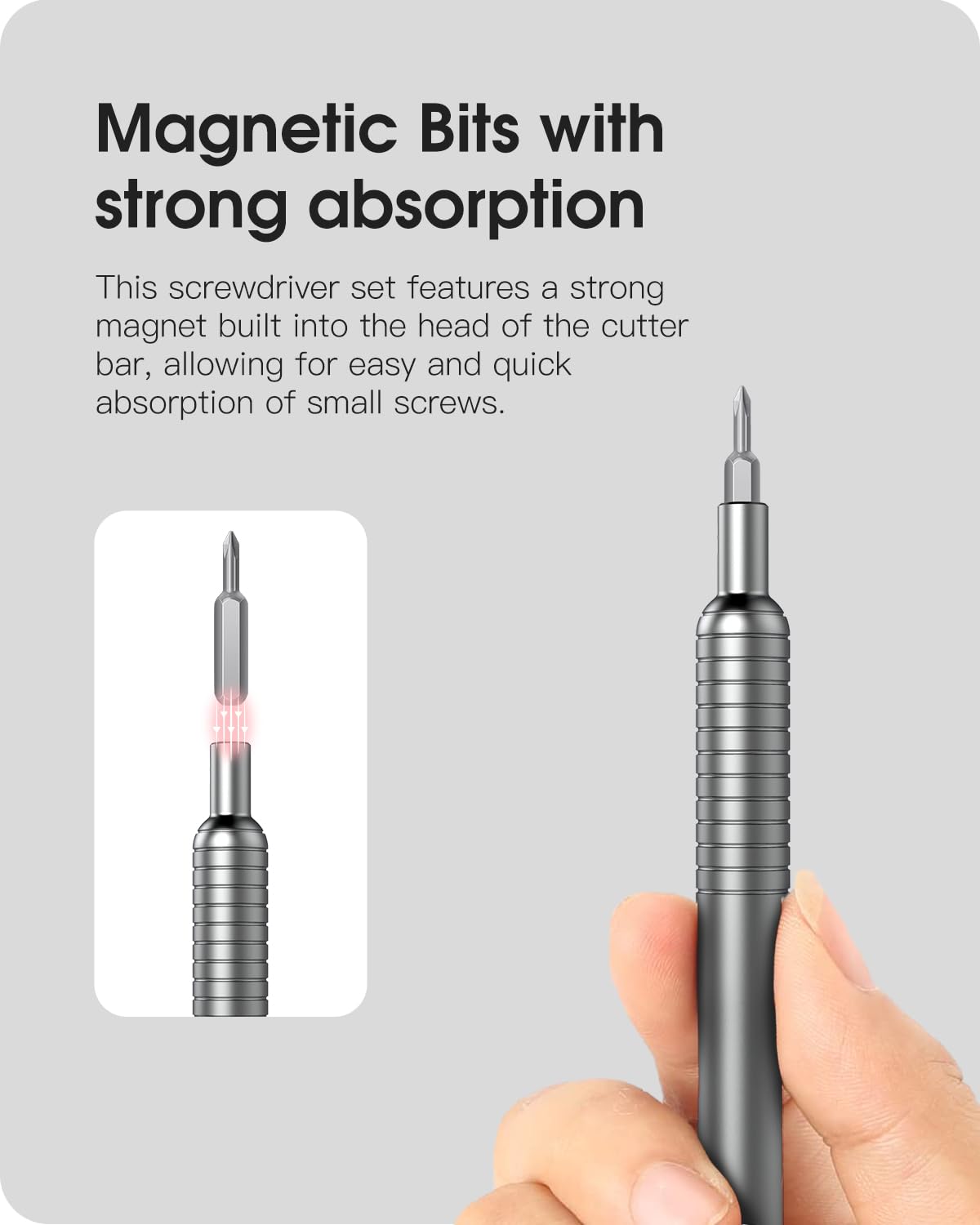 Kingsdun 51pc magnetic screwdriver set with Y-type Tri-Point Square and U-type Spanner bits
