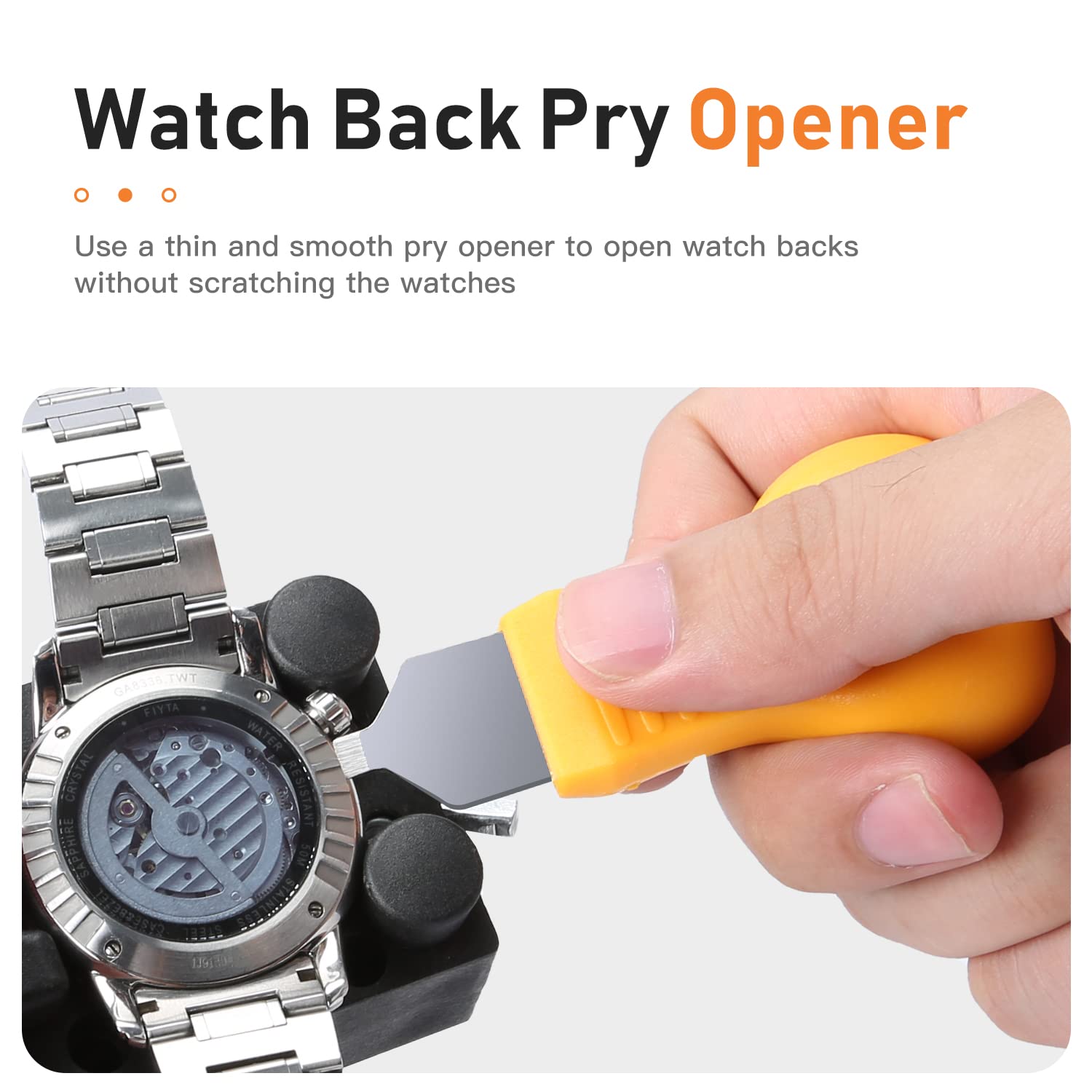 Kingsdun professional watch kit used for adjusting strap length opening back cover and changing batteries