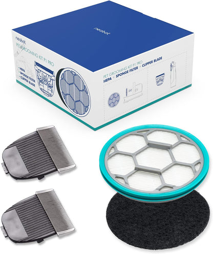 Neakasa P1 Pro replacement clipper blades HEPA filter and sponge filter accessories for pet grooming vacuum