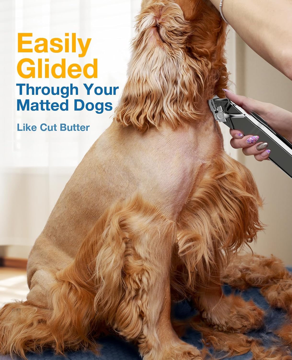 Oneisall Dog Clippers for Grooming for Thick Heavy Coats/ Dog Grooming Clippers/ Cordless Waterproof Pet Clippers Low Noise Trimmer Shaver for Dogs Pets and Animals