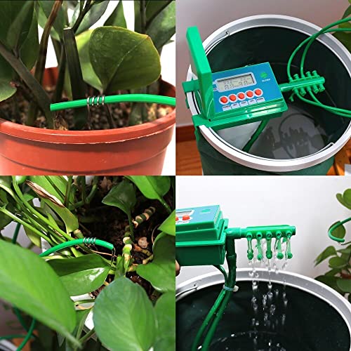 Aqualin Automatic Indoor Drip Irrigation Kit with Timer | Smart Controller for Indoor Garden | 10 Plants (Timer Kit) - Agromato