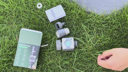 Agromato Digital Garden Flow Meter | Total & Live Flow | IPX6 | AM-21295