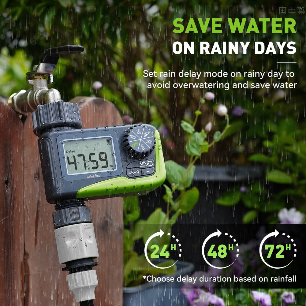 RainPoint ITV105 Mini Digital Sprinkler Timer 1 - Zone Hose Water Timer - Agromato