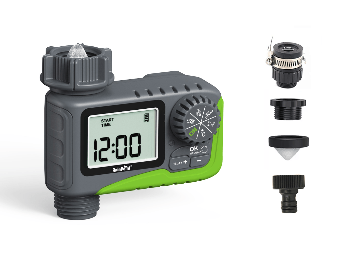 RainPoint ITV105 Mini Digital Sprinkler Timer 1 - Zone Hose Water Timer - Agromato